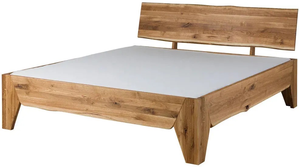 Wildeiche 160 x 200 cm naturbelassen Beige