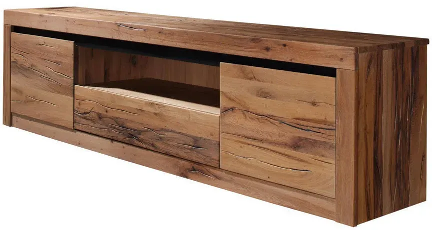 Montreux TV-Lowboard 202x42x55 cm Beige Holz, Massivholz
