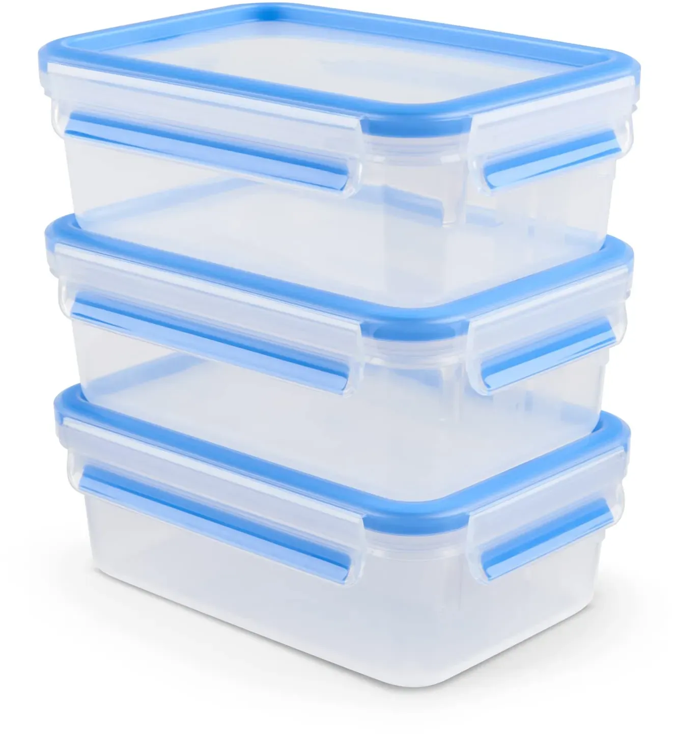Frischhaltedose rechteckig blau 19,7 x 13,6 x 20,1 cm 1 l 3-teiliges Set