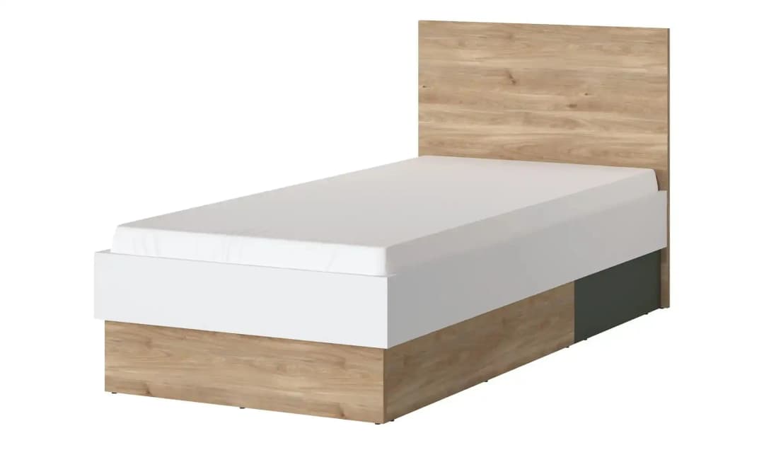 Bett Twenty 95 x 95 cm Braun/Weiß