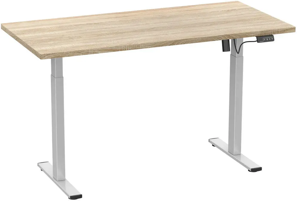 Schreibtisch Lona Sonoma-Eiche / Silber