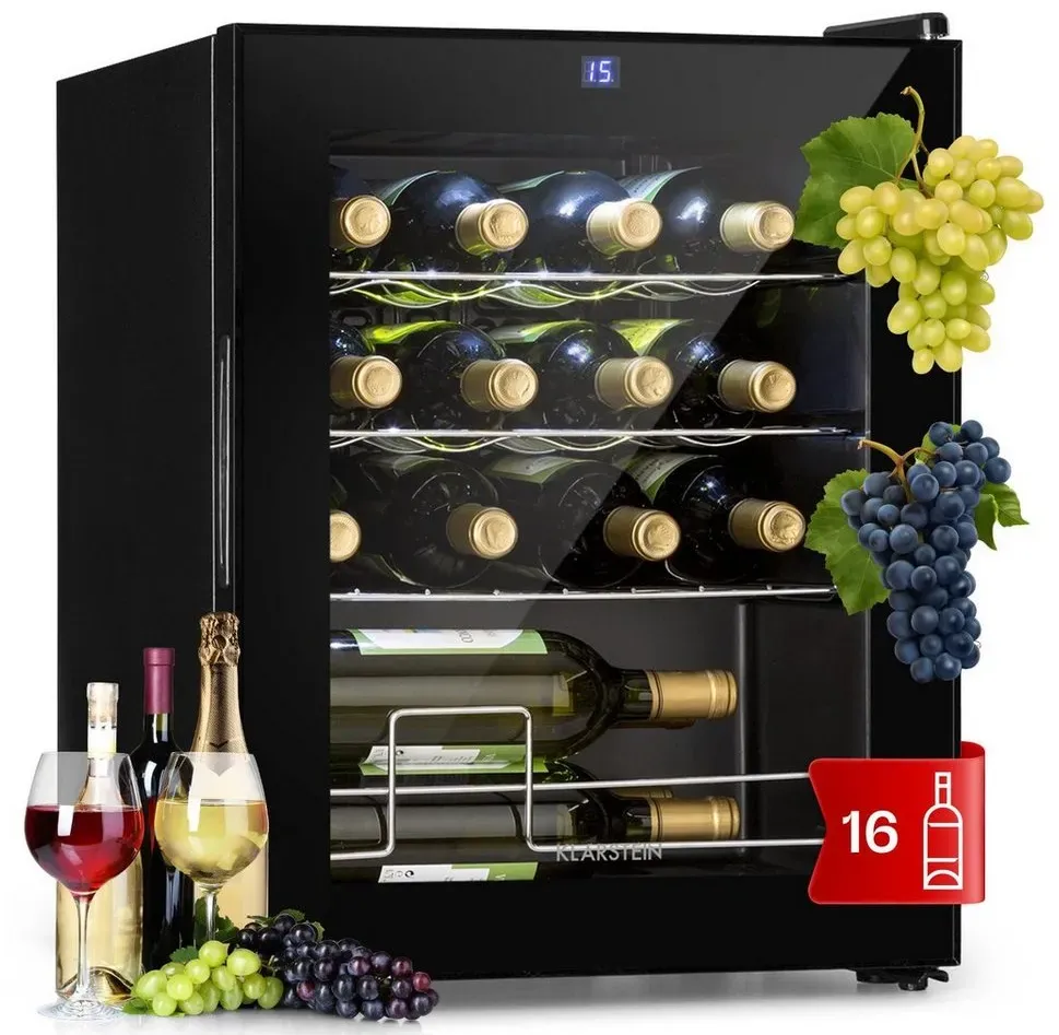 Shiraz 16 Uno Weinkühlschrank 42l Touch-Bedienfeld 131W 5-18°C Schwarz