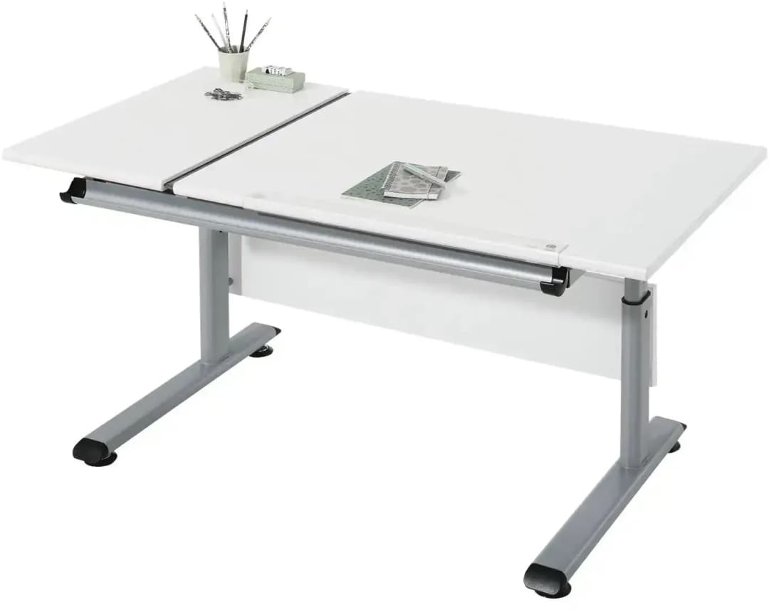 Schreibtisch Marco 2 GT weiß / silber