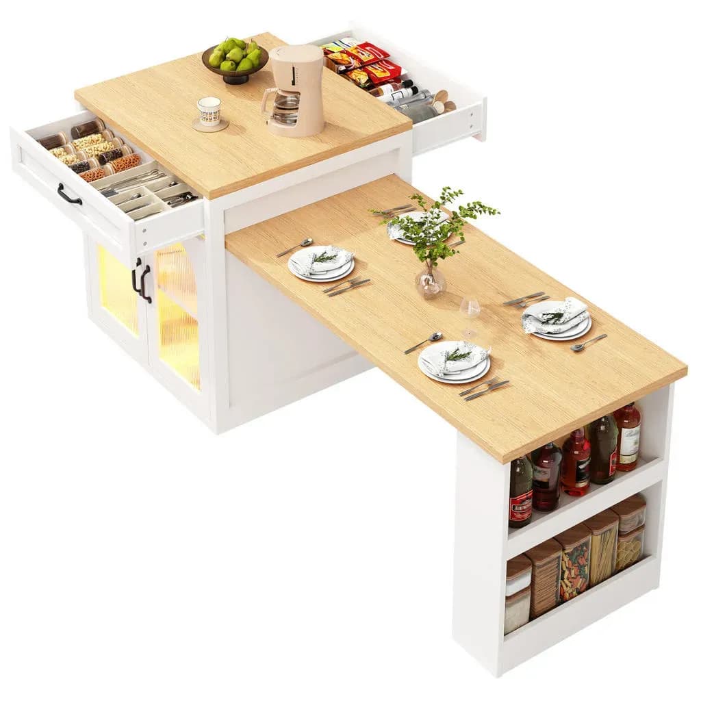 Buffet 196 x 59 x 94 cm Weiß