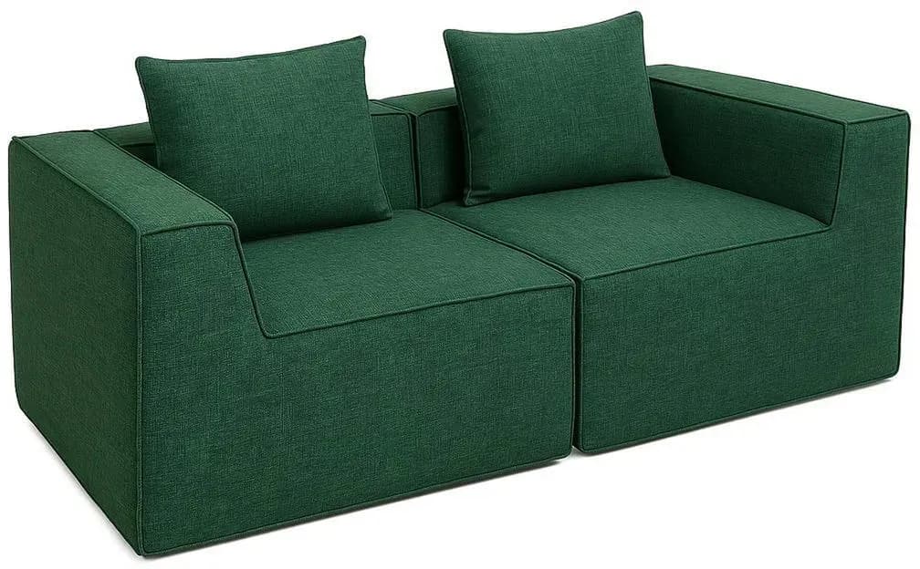 Couch Stoff 2-Sitzer Grün