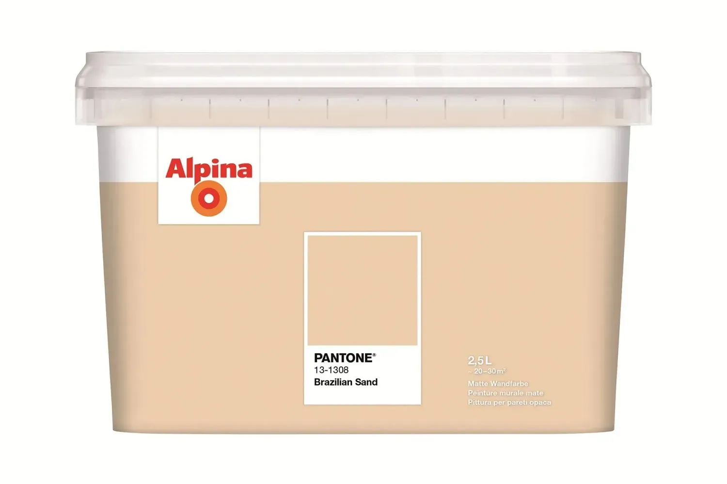 Wandfarbe PANTONE Brazilian Sand matt 2,5 l