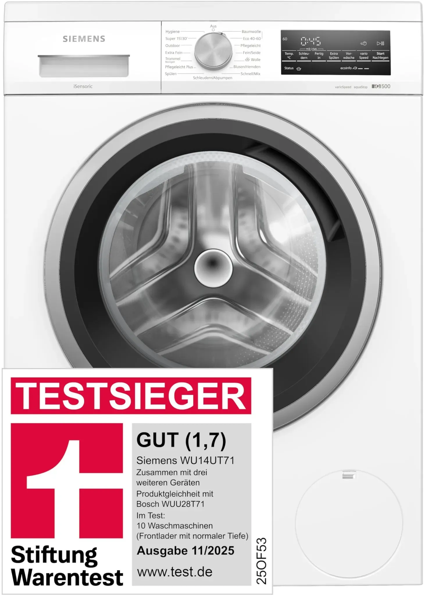 iQ500 WU14UT71 Waschmaschine (8 kg, 1400 U/min)