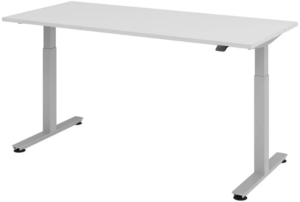 Büroschreibtisch grau / Silber