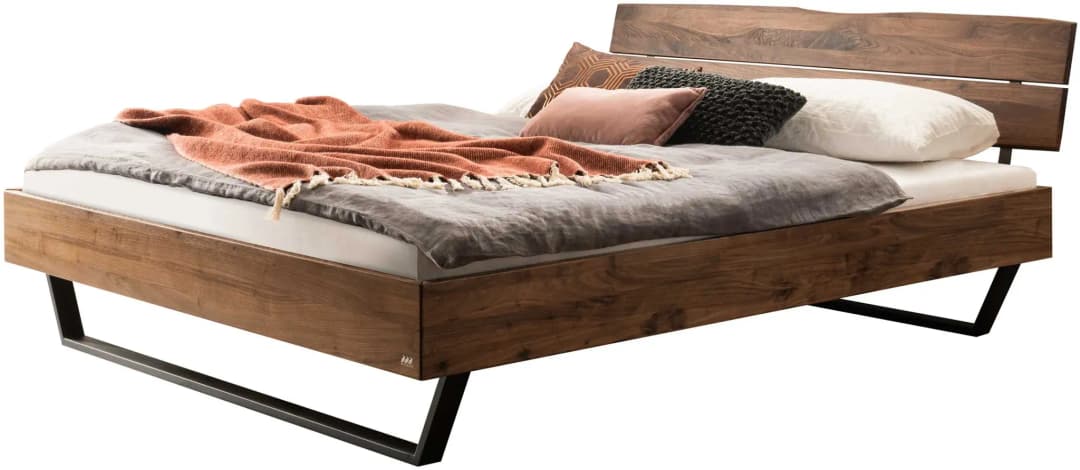 Massivholzbett Arezzo 200 x cm Holz Nussbaum