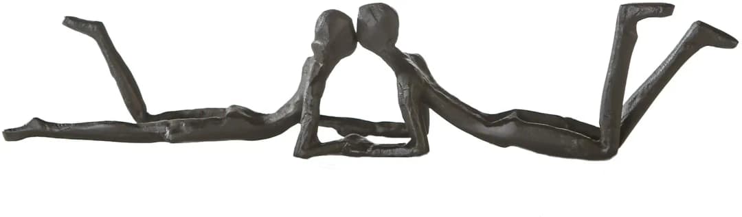 Skulptur Loving, Braun,