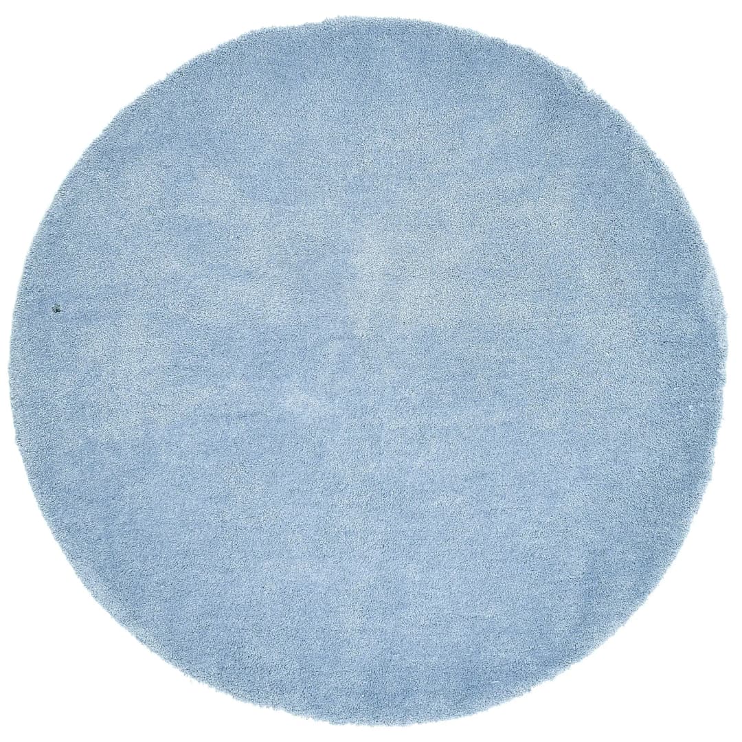 Shaggy Teppich Cozy Hochflorteppich Ø 190 cm Hellblau