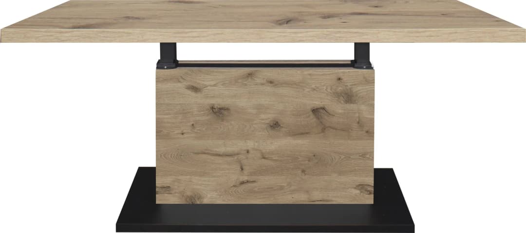 Lift Couchtisch Schwarz Eiche 120 x 49-68 x 70 cm