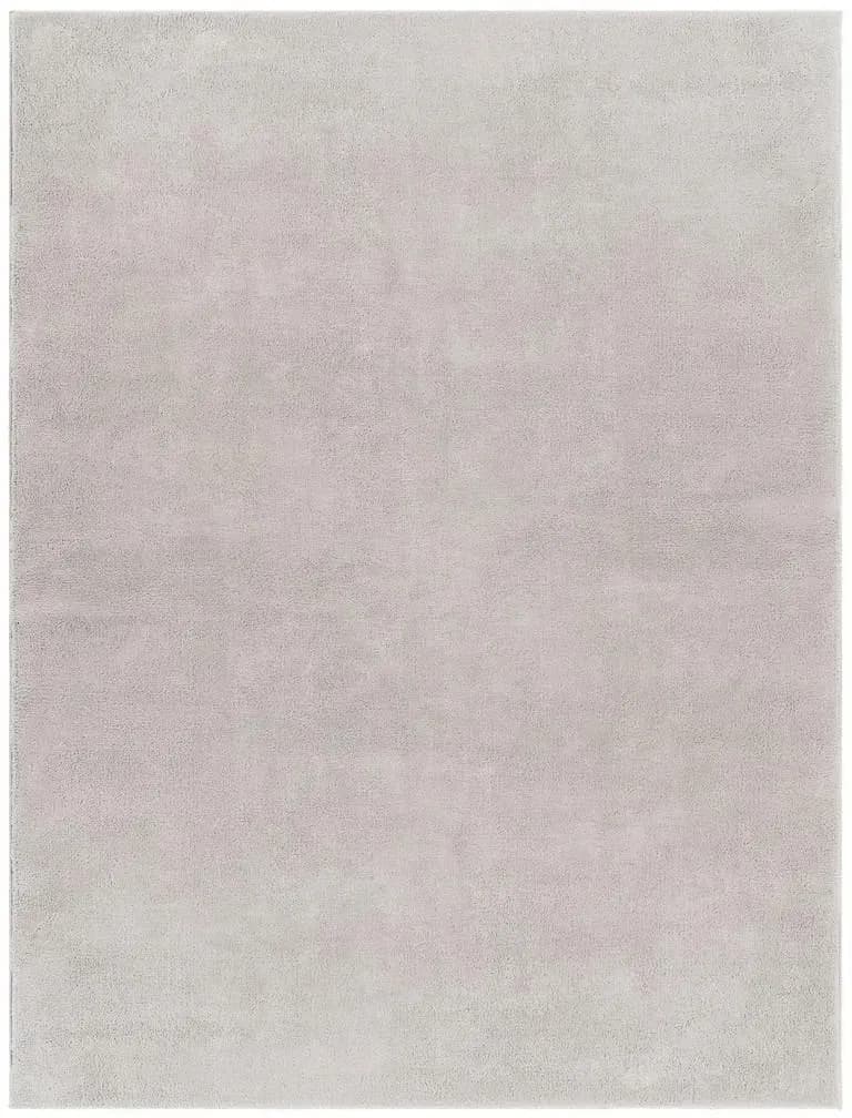 Kurzflorteppich 140 x 200 cm Silber