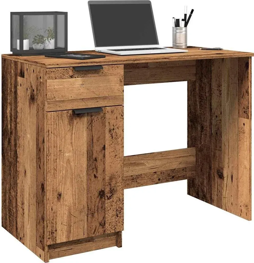 Schreibtisch Altholz-Optik 100x50x75 cm / Braun