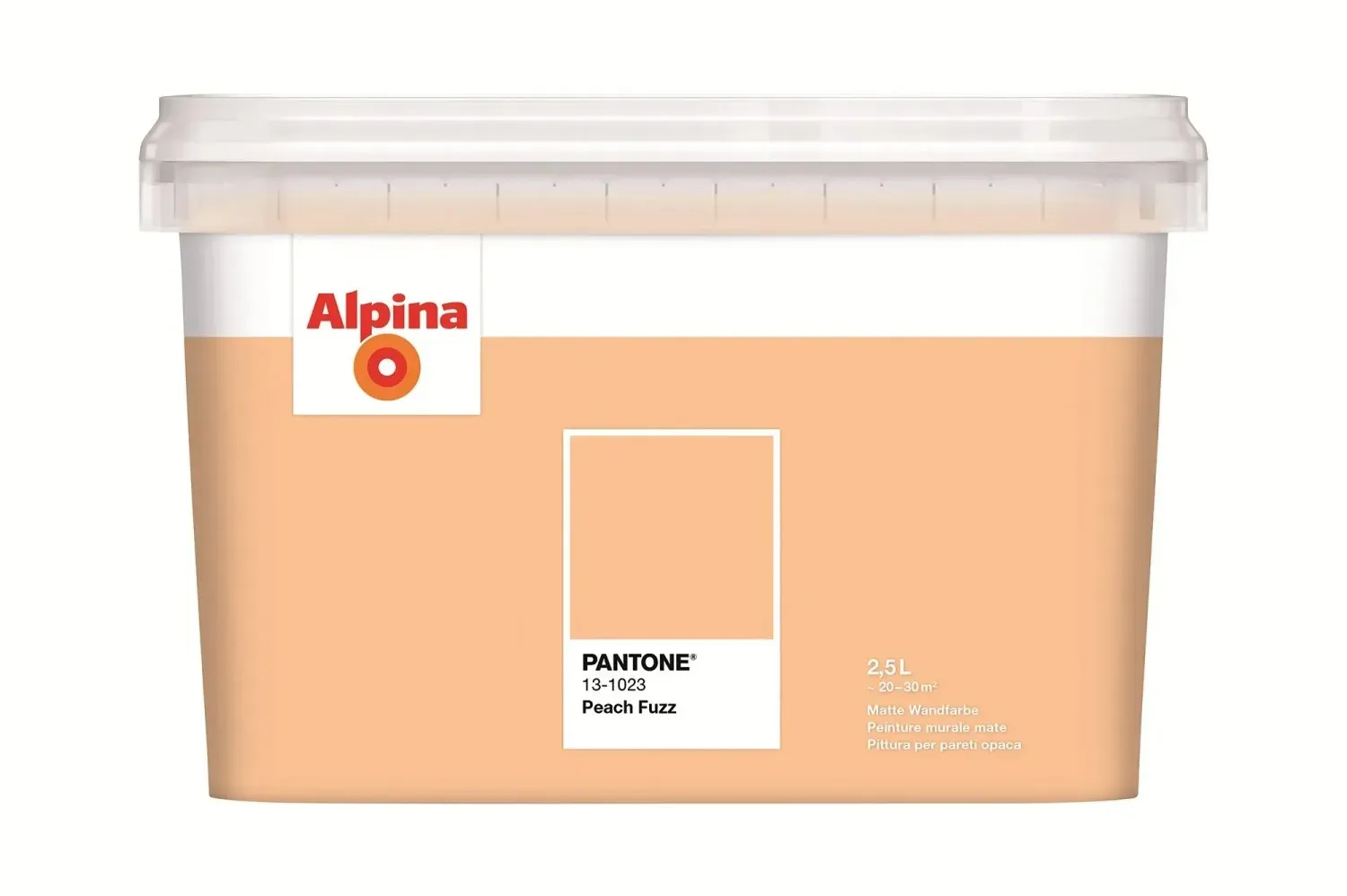 Wandfarbe PANTONE Peach Fuzz matt 2,5 l