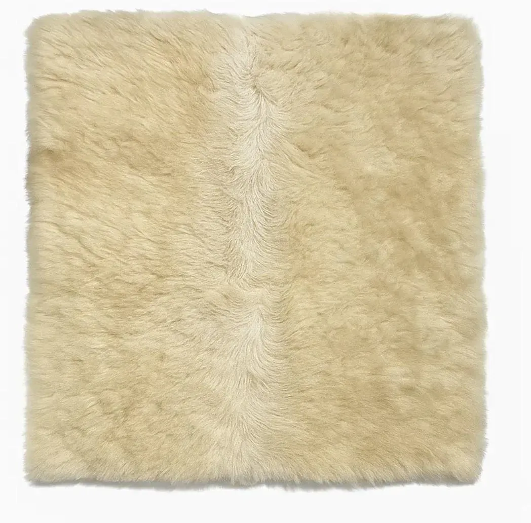 Sitzauflage Schaffell Kurzhaar Creme rund/eckig 30 cm)