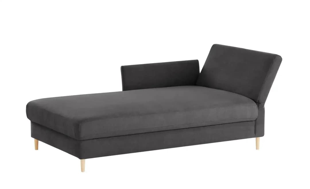 Liege Easy Flachgewebe 220 x 80 x 96 cm Grau mit Schlaffunktion