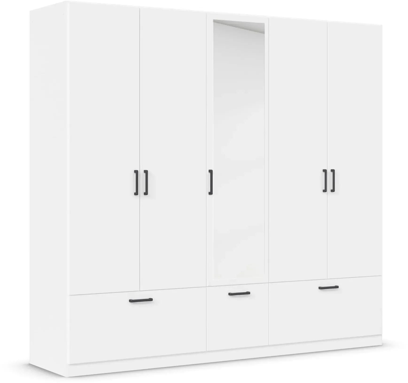 Drehtürenschrank Bari 225 x 210 x 54 cm Weiß