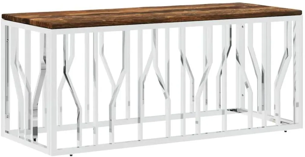 Couchtisch Silber Edelstahl 110 x 45 x 45 cm