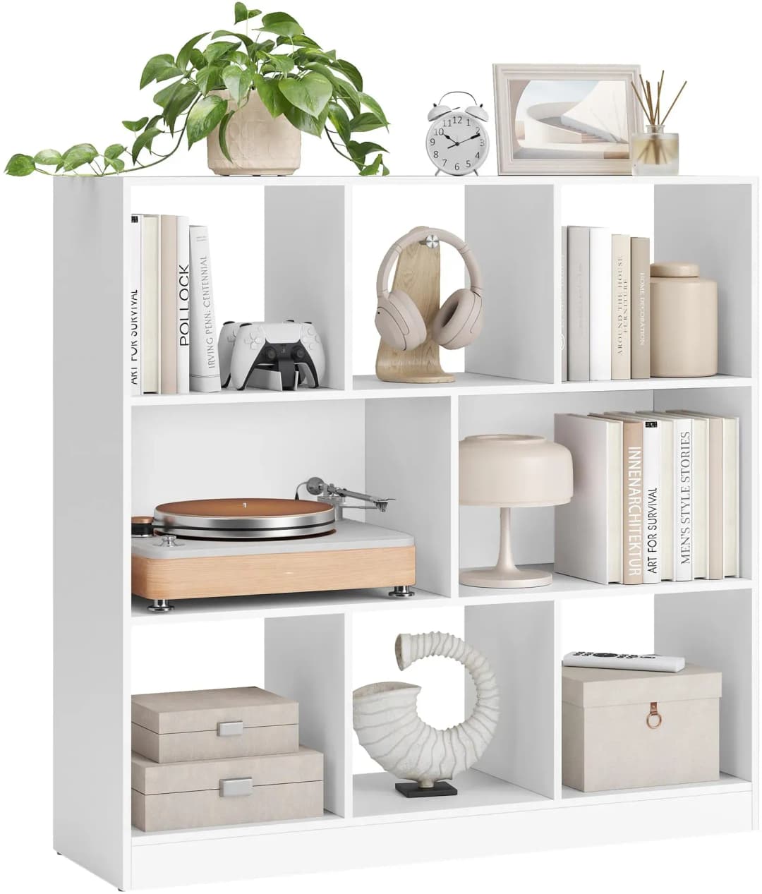 Bücherregal 97,5 x 30 x 100 cm Weiß
