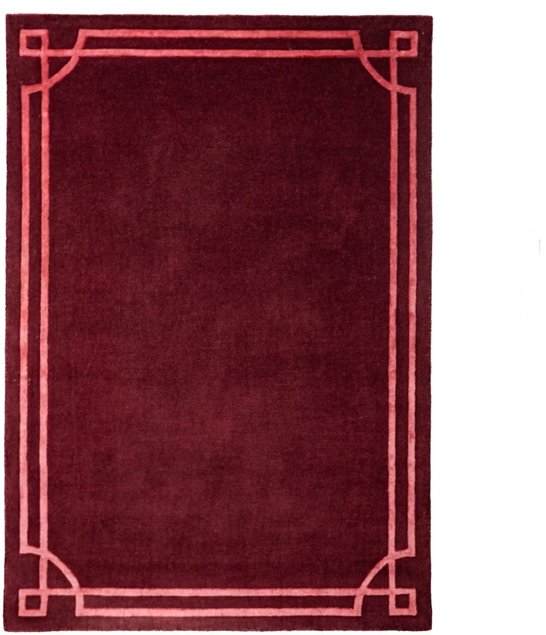 Wollteppich 160 x 230 cm Rot