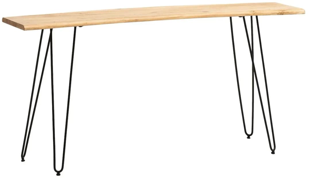 Schreibtisch Akazie massiv / Schwarz