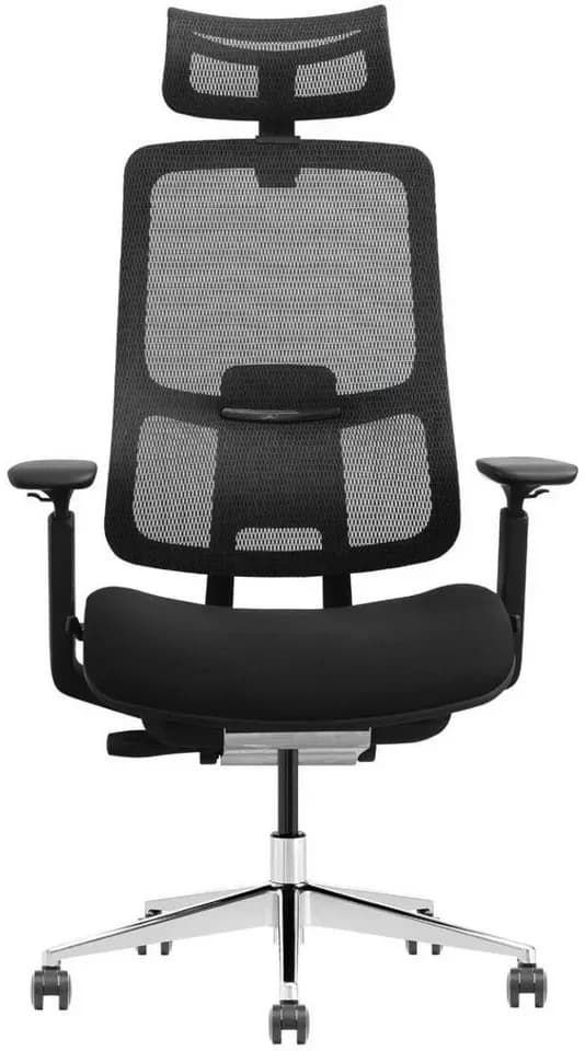 Ergonomischer Bürostuhl Netzstoff Schwarz