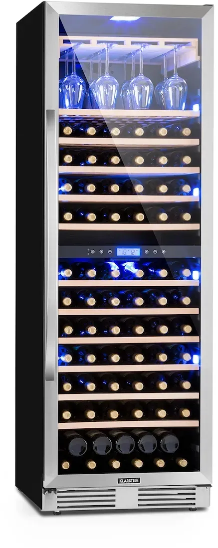 Vinovilla Grande 165 Built-in Duo Weinkühlschrank 425l 165Fl. Glastür Schwarz