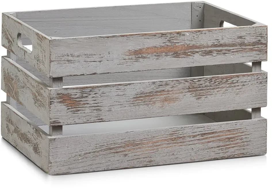 Aufbewahrungskiste Vintage 35 x 25 x 20,5 cm 1-tlg. grau