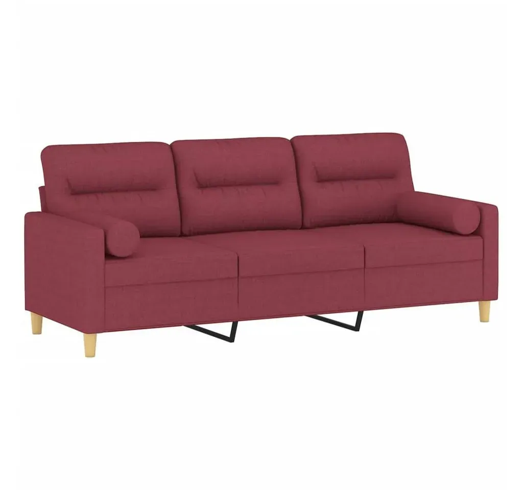 Couch Polyester 3-Sitzer Rot