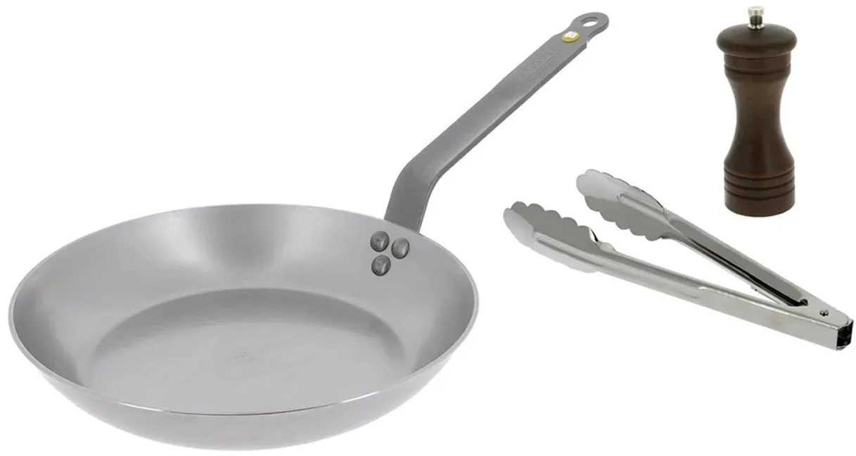 Steaklover Bratpfanne 26 cm mit Pfannenwender und Mühle