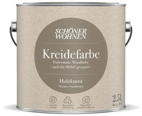 Naturell Kreidefarbe Holzkunst warmes Naturbraun 2,5 l