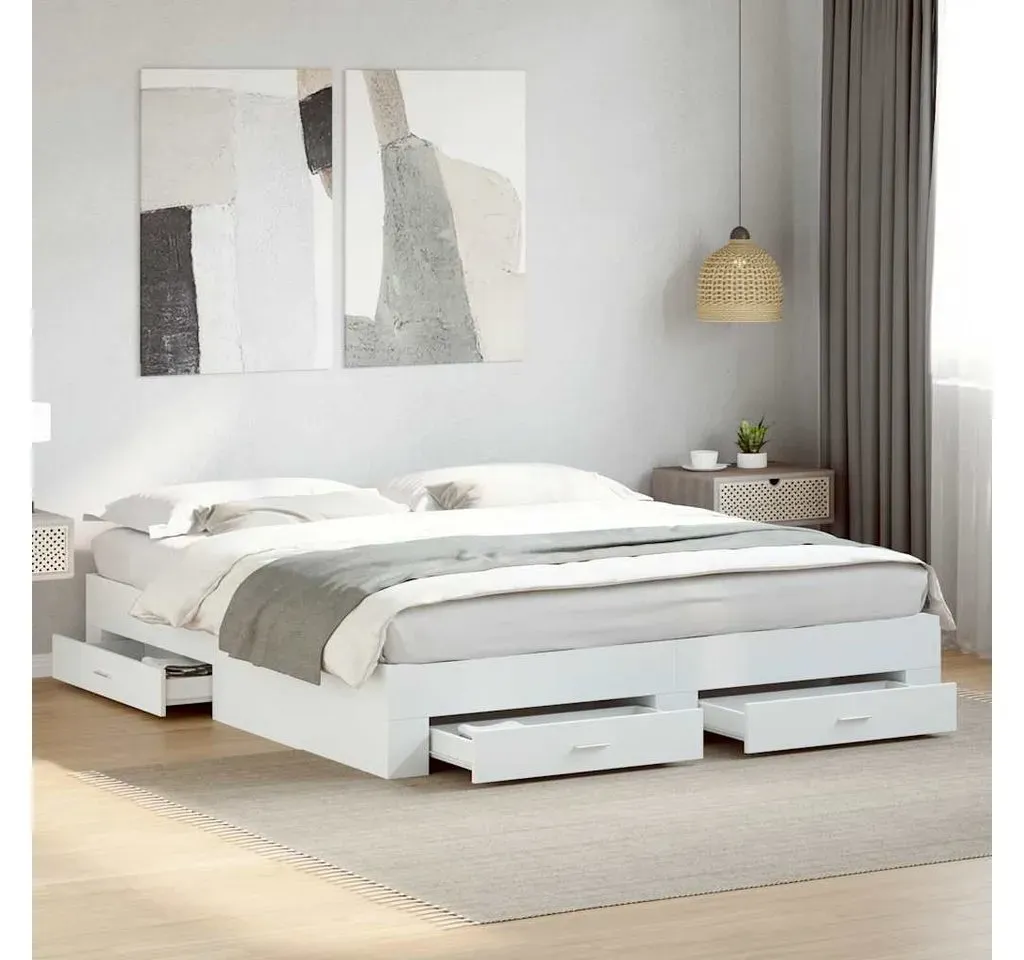 Bettgestell 180 x 200 cm Weiß