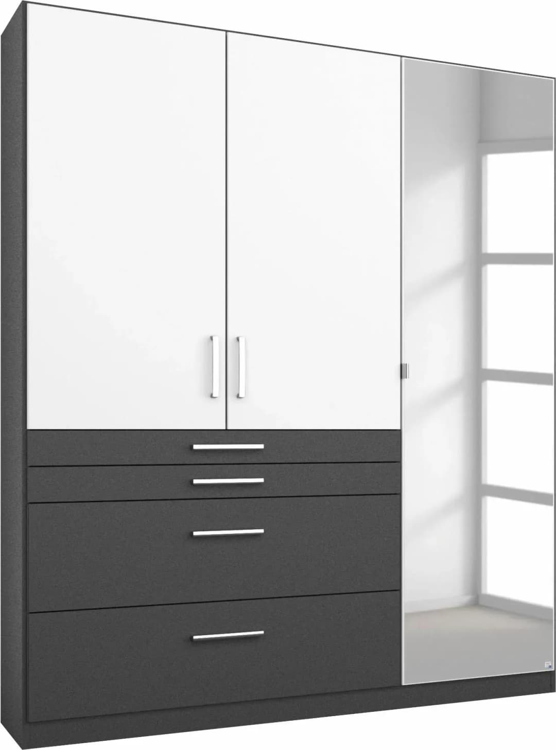 Kleiderschrank Harburg Bestseller 136 x 197 x 54 cm Grau/Weiß