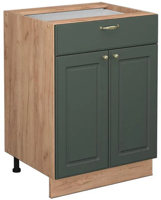 Schubladenschrank Fame-Line 60 x 51,6 x 82 cm Grün-Gold
