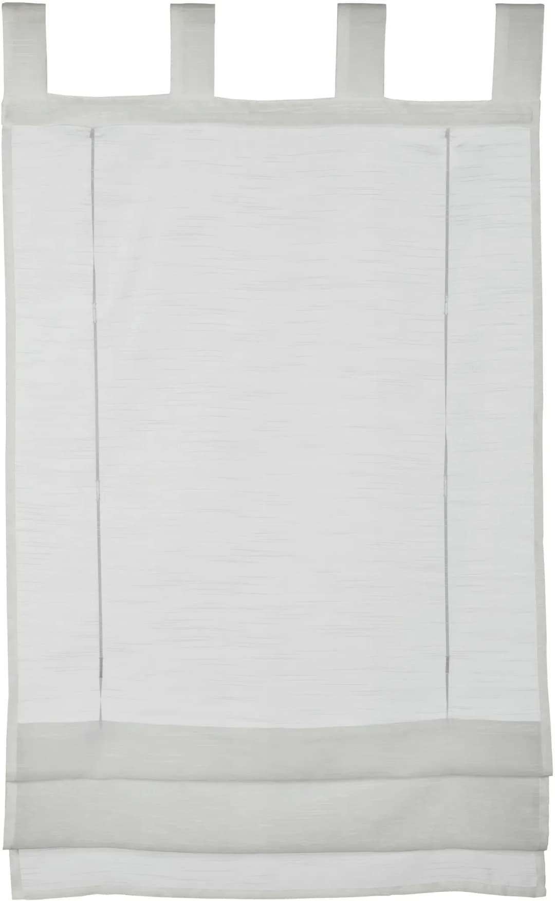 Raffrollo Voile Schlaufen 60 x 140 cm Weiß