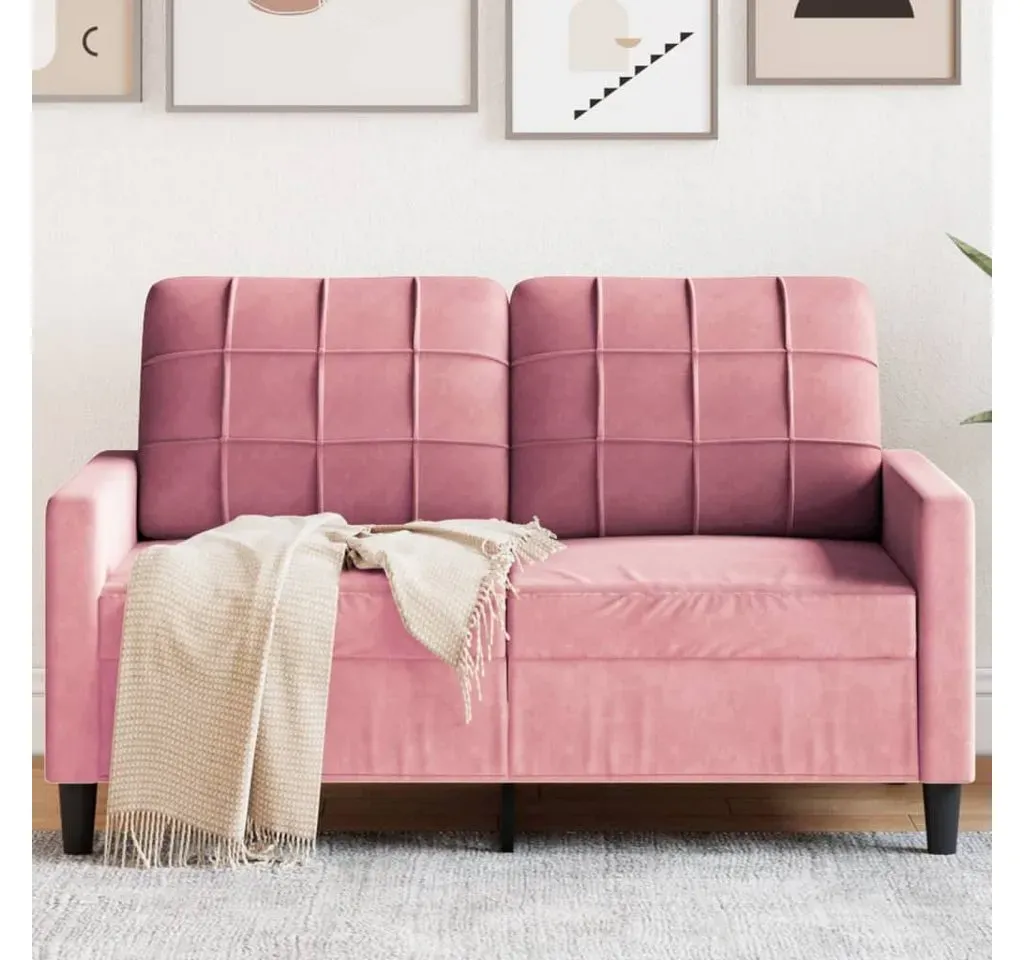 Couch Samt 2-Sitzer Rosa
