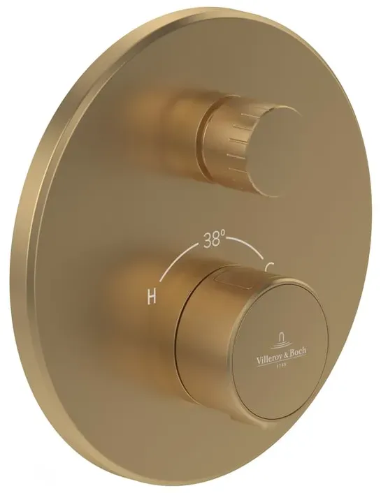 Universal Taps & Fittings Duschthermostat Unterputzmontage Brushed Gold 157x66x157mm TVS00003800076