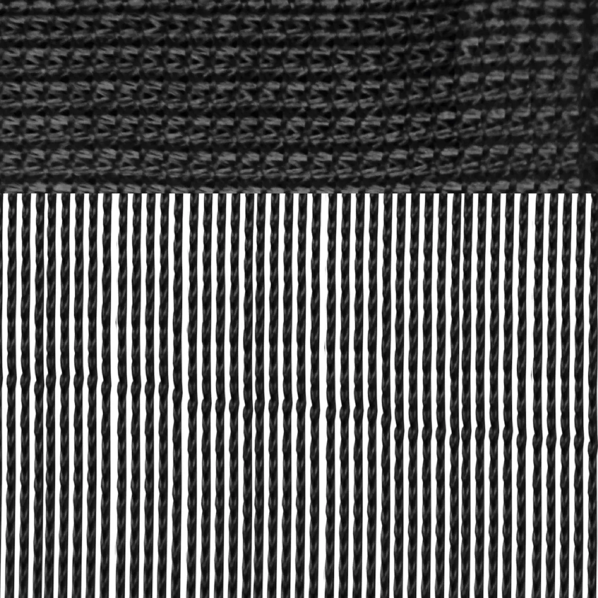 Fadenvorhang Stangendurchzug 140 x 250 cm Schwarz 1 St