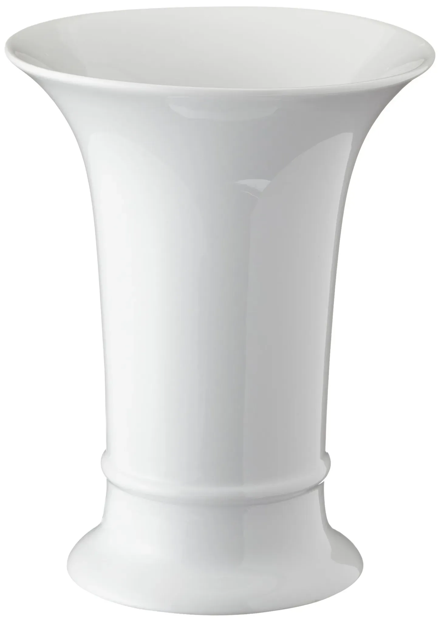 Vase, Porzellan, Weiß, 15 cm