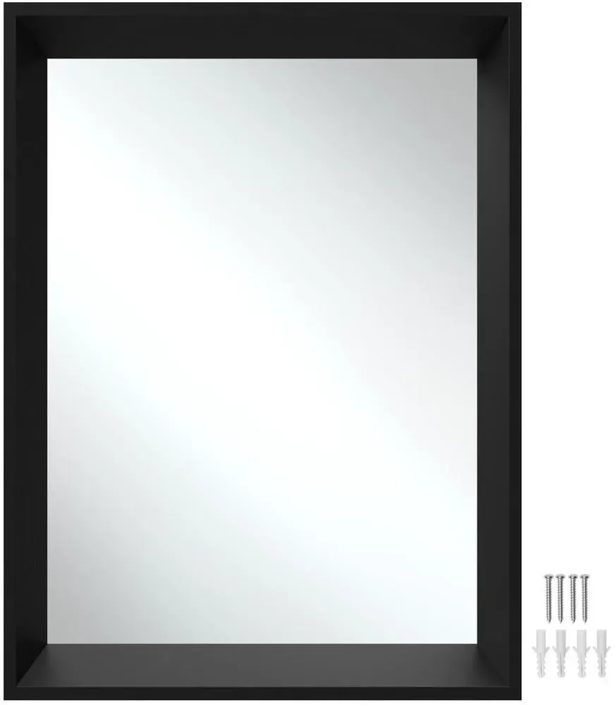 Wandspiegel 400 x 380 x 600 mm Schwarz
