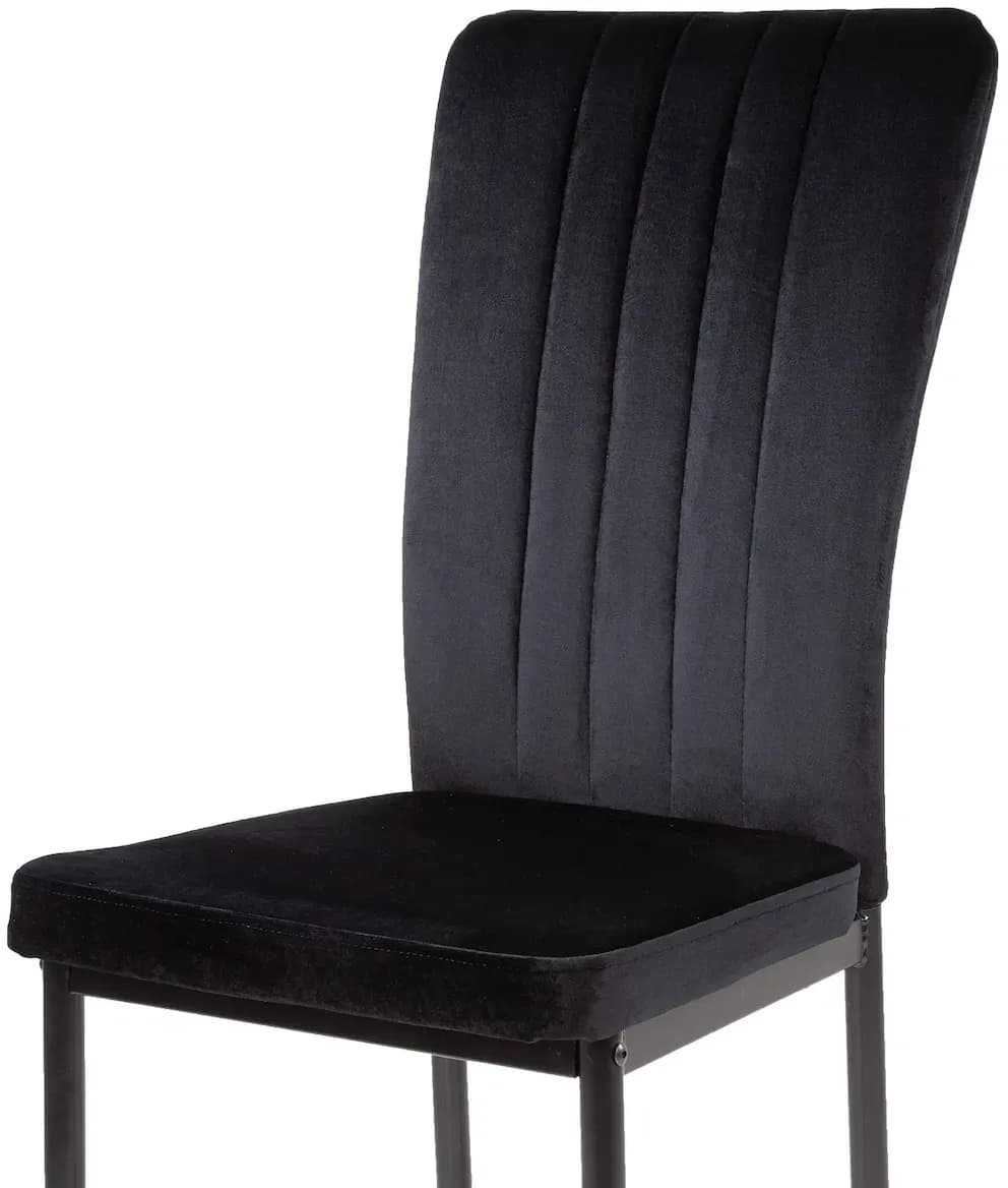 Esszimmerstuhl MODENA Samt schwarz 4er Set