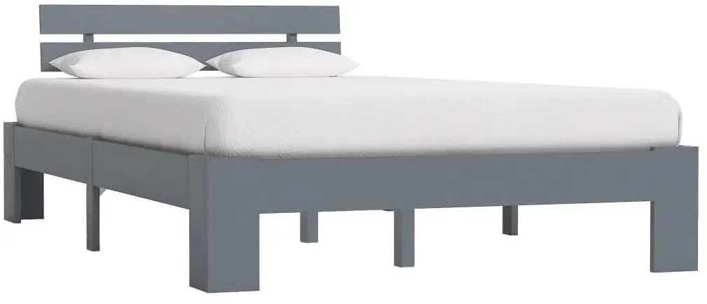 Massivholzbett 120 x 200 cm Grau