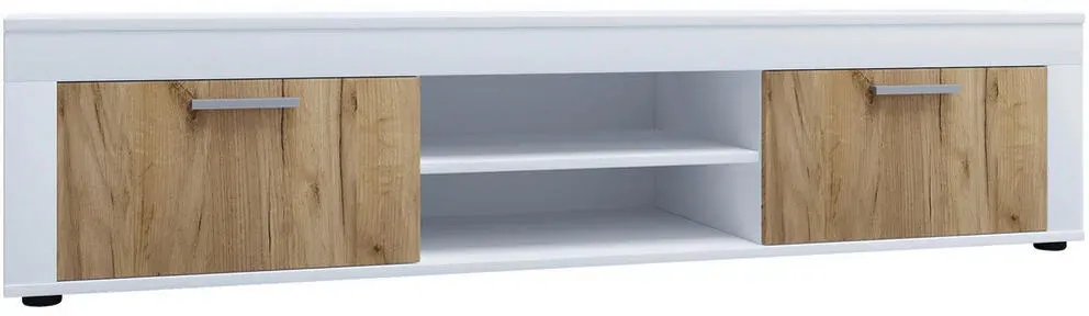 Usilo XL Lowboard 160 x 45 x 37 cm Weiß Holz
