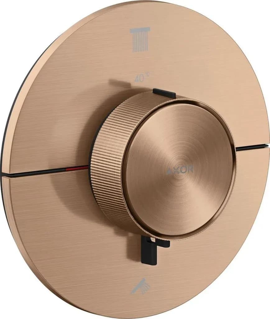 ShowerSelect ID Duschthermostat rund für 2 Verbraucher Messing 36750310