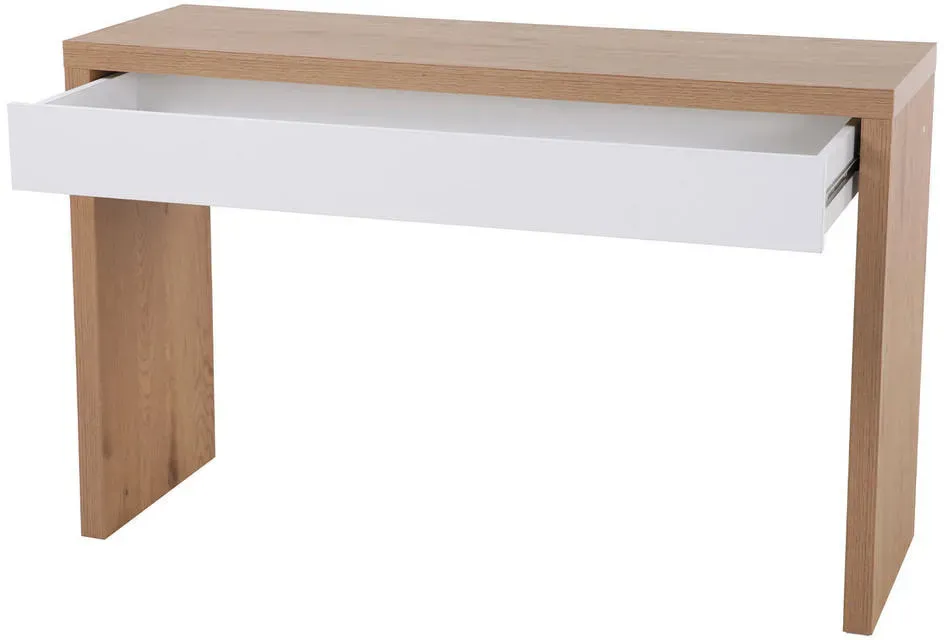 Schreibtisch Angular Eiche / Weiß