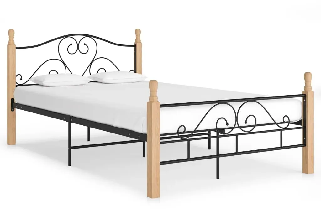 Bettgestell 120 x 200 cm Schwarz