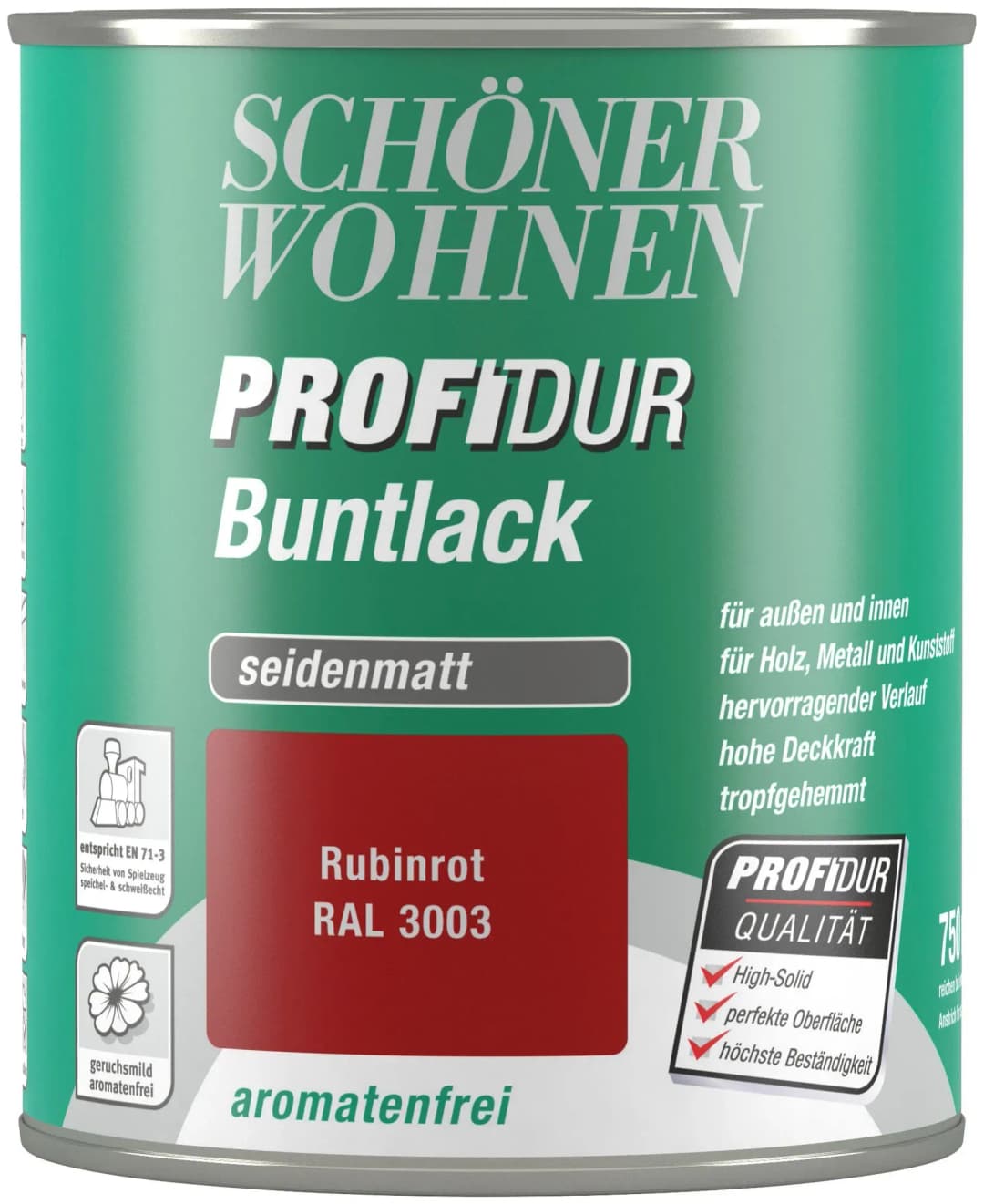 Profidur Buntlack 750 ml rubinrot seidenmatt