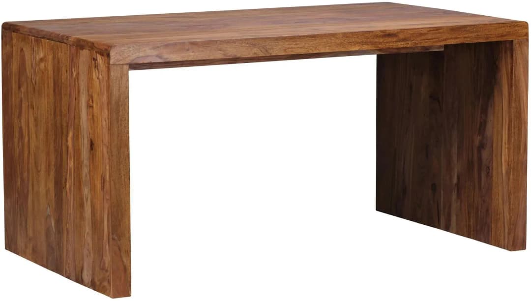 Schreibtisch Sheesham Massivholz Braun