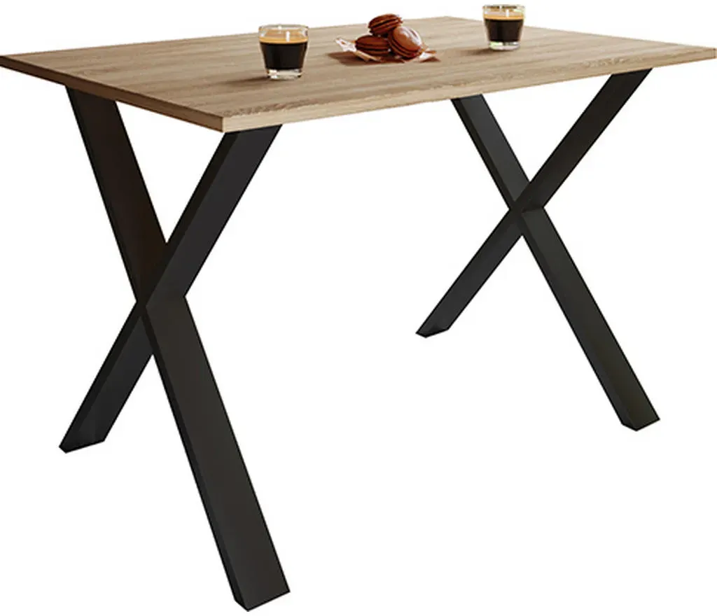 Xona 140 x 76 x 50 cm sonoma-eiche/schwarz